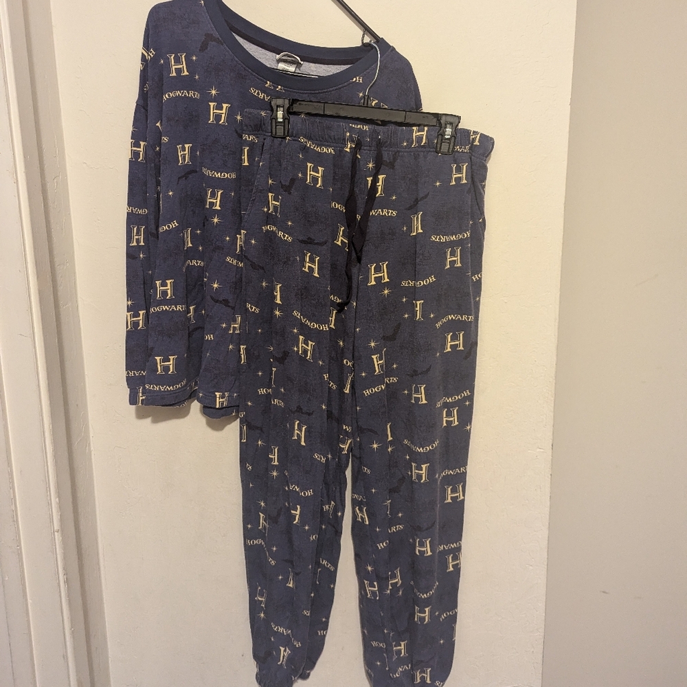 Wizarding World Of Harry Potter Hogwarts Blue Pajamas Size Medium